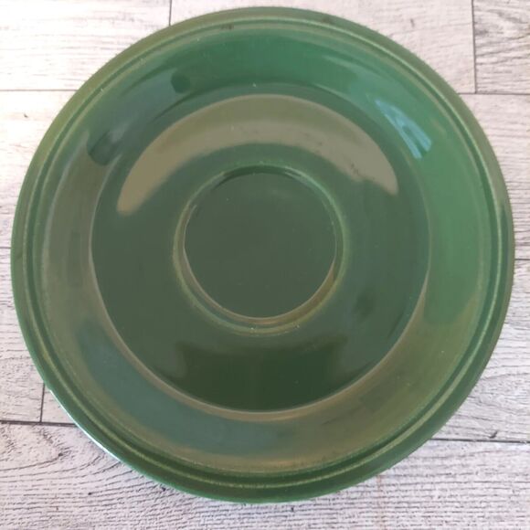 Homer Laughlin Teacup & Saucers CARNIVAL Dishes Lot Of 4 Yellow Cobalt Green - Picture 10 of 16